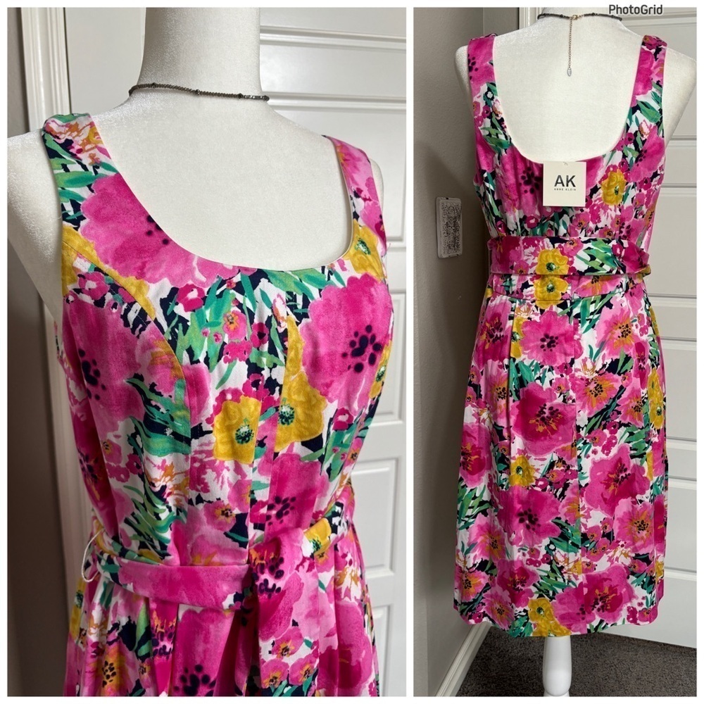 Anne Klein Floral Amaranth Dress - Picture 2 of 2